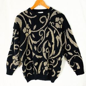 Vintage black and gold sweater